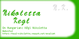 nikoletta kegl business card